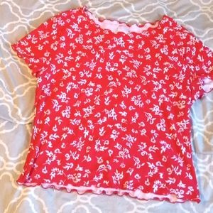 Juniors floral print top